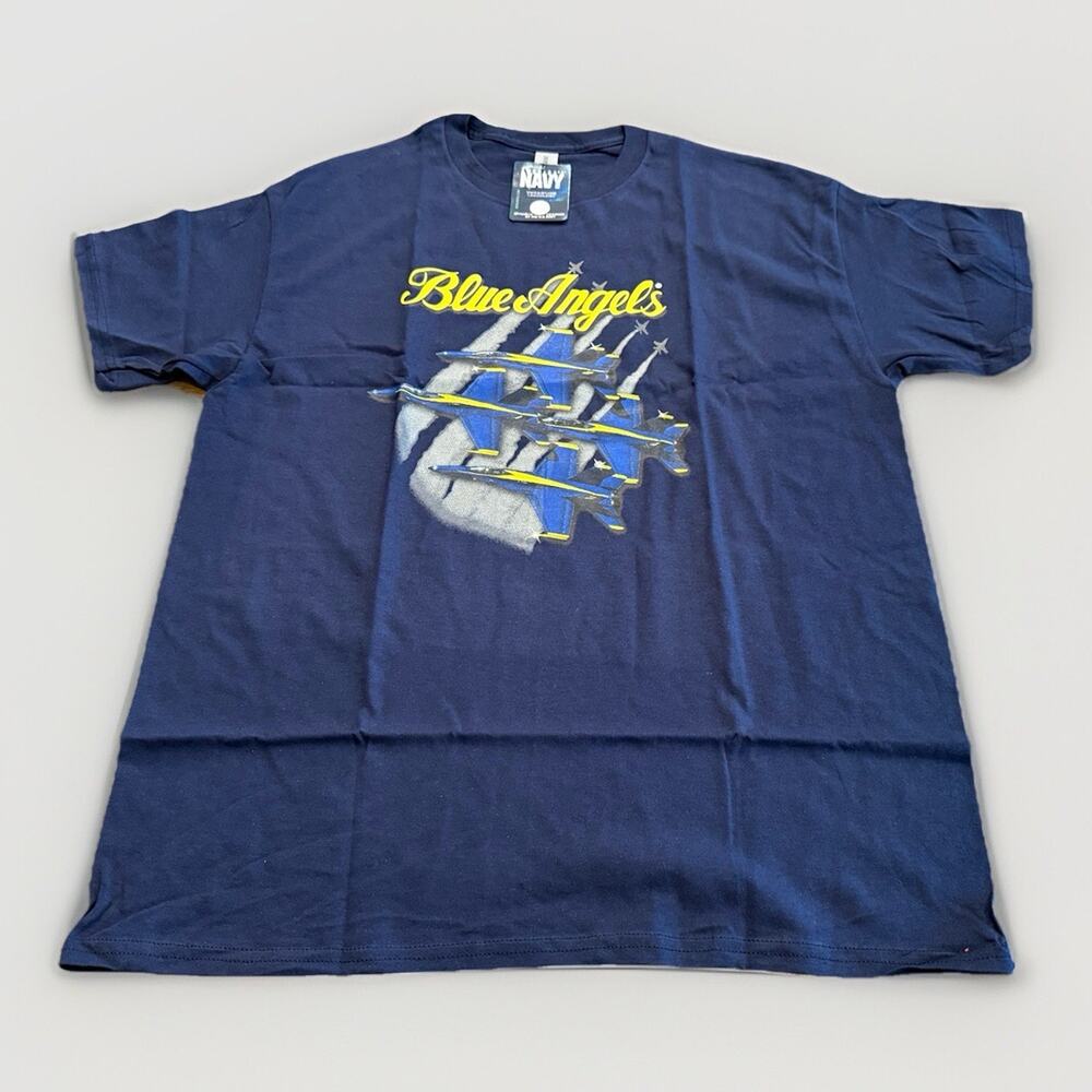 Americas Navy Blue Angles Jets Short Sleeve T-Shirt Size L Official Merch NWT